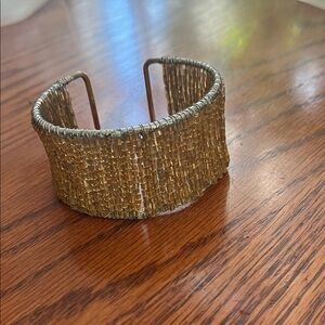 Gold Woven Cuff Bracelet